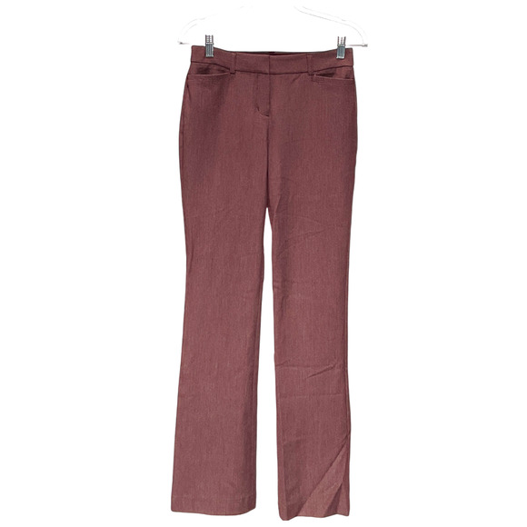 Express Purple Polka Dot Bootcut Pants - Picture 1 of 4